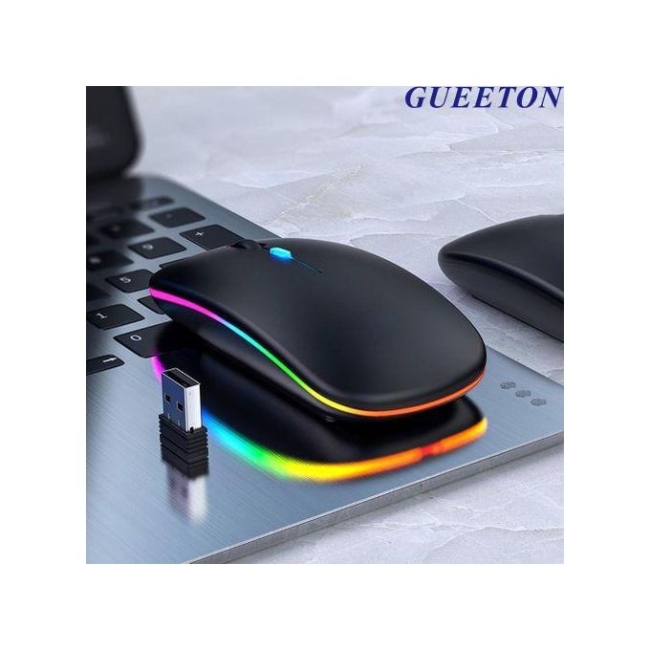 GUEETON GUEETON Souris Sans Fil Rechargeable 2.4G Bluetooth Dual Mode