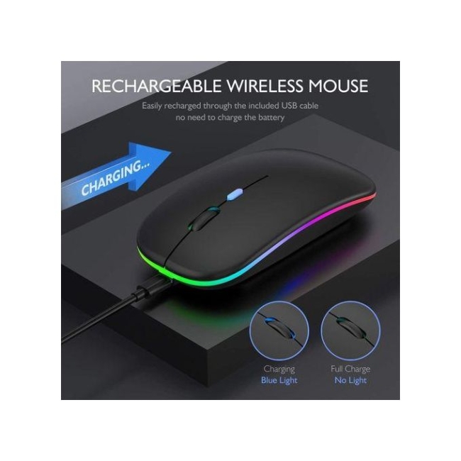 GUEETON GUEETON Souris Sans Fil Rechargeable 2.4G Bluetooth Dual Mode