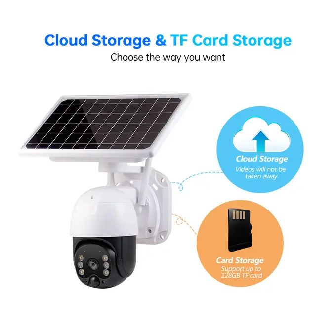 Caméra De Surveillance Solaire 4G IP Extérieure 1080P