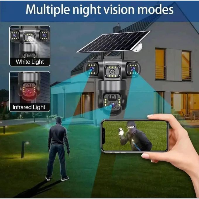 CALUS Caméra de surveillance panneau solaire 4G