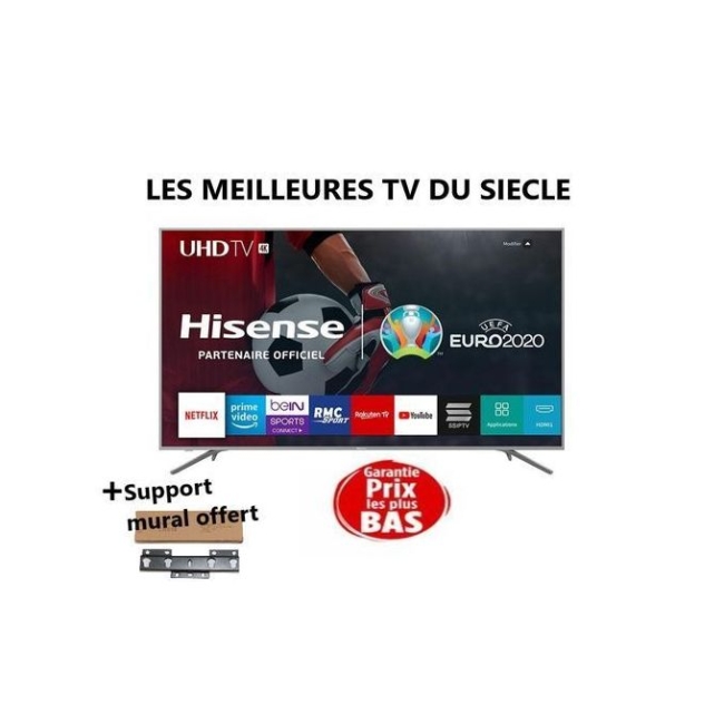 Hisense HISENSE UHD ULTRA HD TV LED 43" SMART-WIFI- HDMI - USB + Support Mural Offert