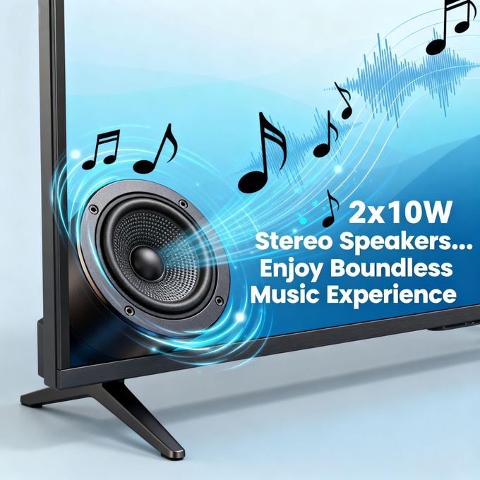 Hikers 43"Android TV LED - Smart TV Full HD Analogique -téléviseur intelligent - Noir - 12 Mois De Garantie